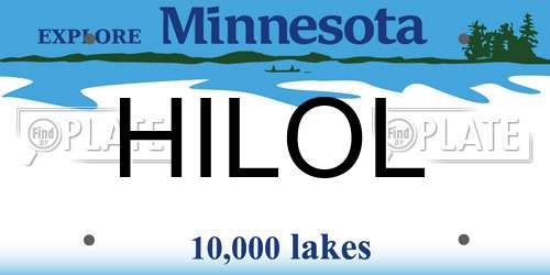 HILOL Minnesota License Plate