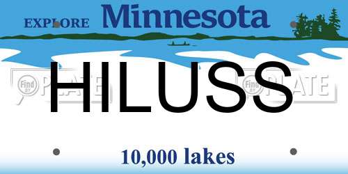 HILUSS Minnesota License Plate