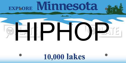 HIPHOP Minnesota License Plate