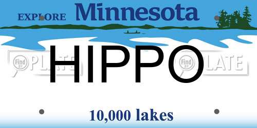 HIPPO Minnesota License Plate