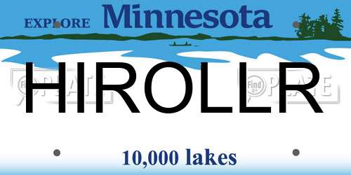 HIROLLR Minnesota License Plate