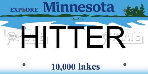 HITTER Minnesota License Plate