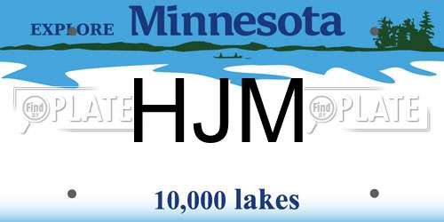 HJM Minnesota License Plate