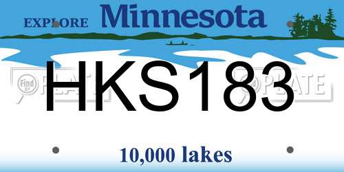 HKS183 Minnesota License Plate