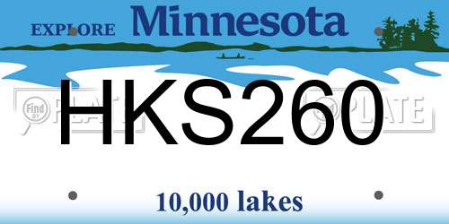 HKS260 Minnesota License Plate