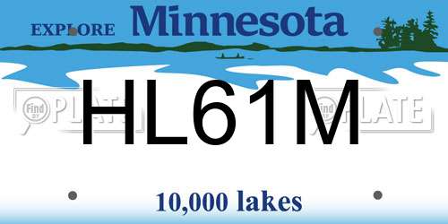 HL61M Minnesota License Plate