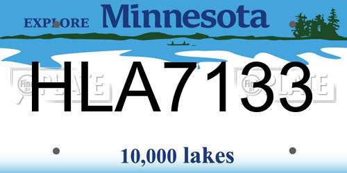 HLA7133 Minnesota License Plate
