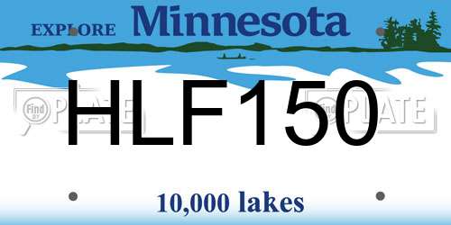 HLF150 Minnesota License Plate