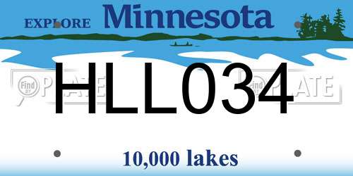 HLL034 Minnesota License Plate