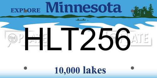 HLT256 Minnesota License Plate