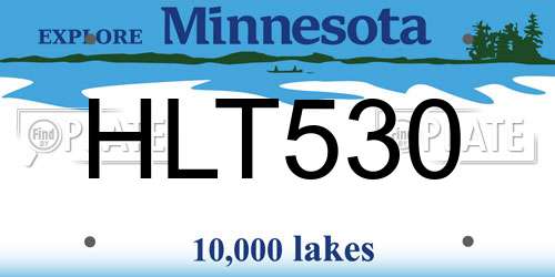 HLT530 Minnesota License Plate