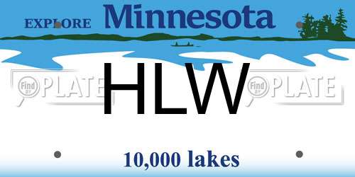HLW Minnesota License Plate
