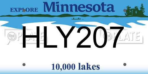 HLY207 Minnesota License Plate