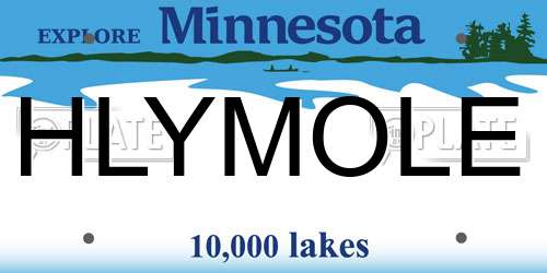 HLYMOLE Minnesota License Plate