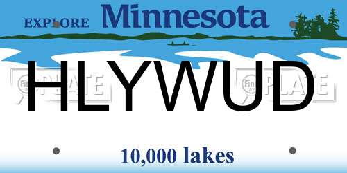 HLYWUD Minnesota License Plate