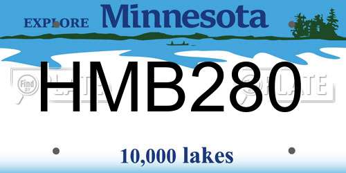 HMB280 Minnesota License Plate