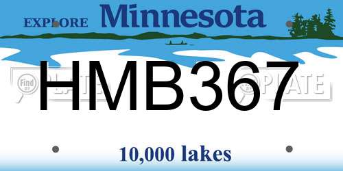 HMB367 Minnesota License Plate