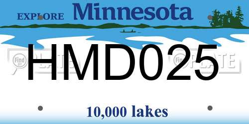 HMD025 Minnesota License Plate