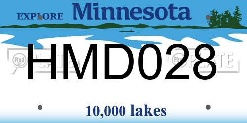 HMD028 Minnesota License Plate