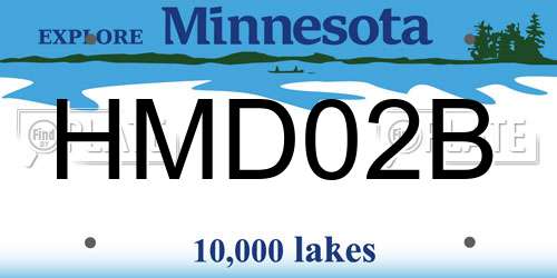 HMD02B Minnesota License Plate