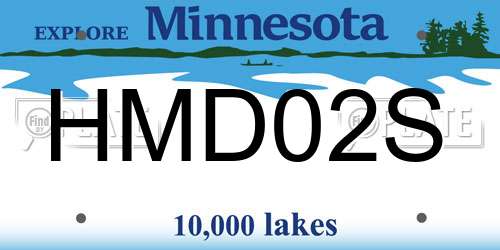 HMD02S Minnesota License Plate