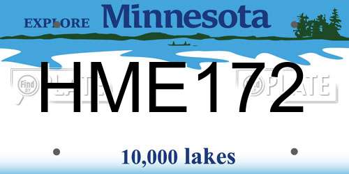 HME172 Minnesota License Plate