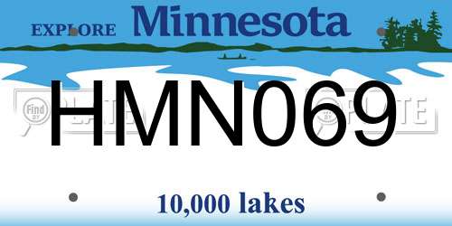 HMN069 Minnesota License Plate