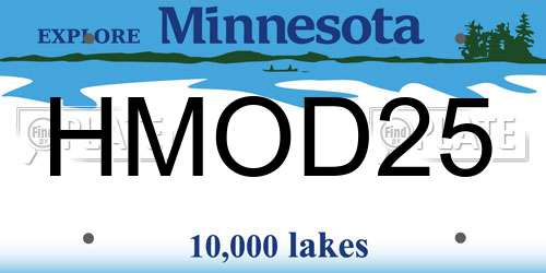 HMOD25 Minnesota License Plate