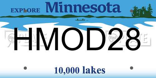 HMOD28 Minnesota License Plate