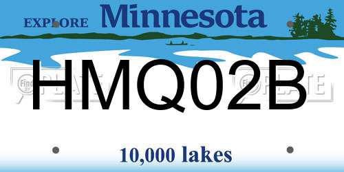 HMQ02B Minnesota License Plate
