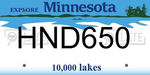 HND650 Minnesota License Plate