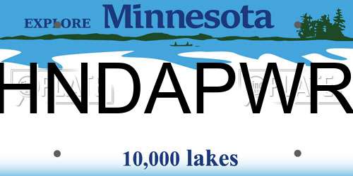 HNDAPWR Minnesota License Plate