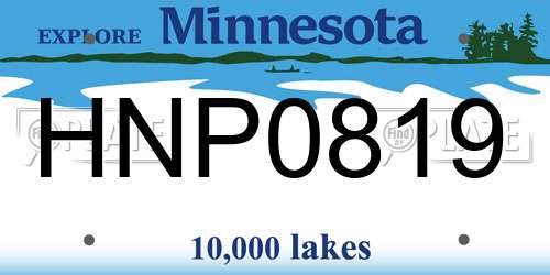 HNP0819 Minnesota License Plate
