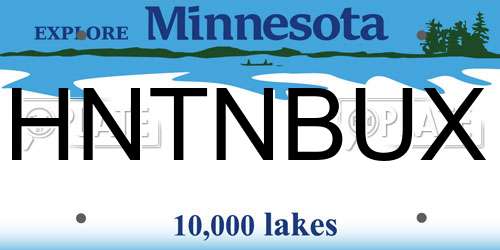 HNTNBUX Minnesota License Plate