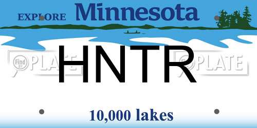 HNTR Minnesota License Plate