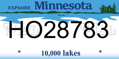 HO28783 Minnesota License Plate