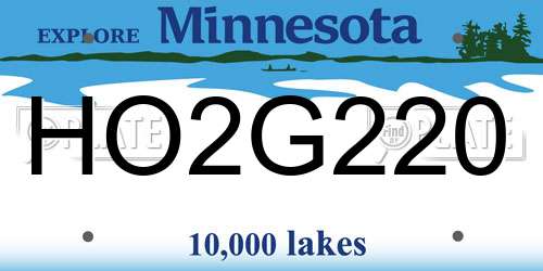 HO2G220 Minnesota License Plate