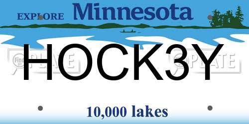 HOCK3Y Minnesota License Plate