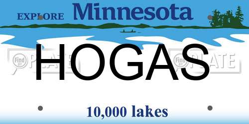 HOGAS Minnesota License Plate