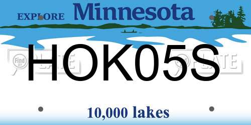 HOK05S Minnesota License Plate
