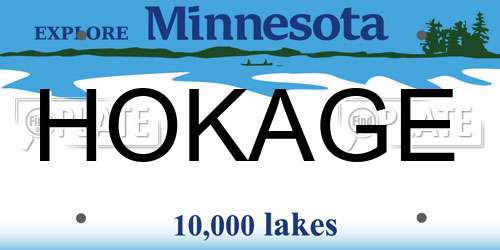 HOKAGE Minnesota License Plate
