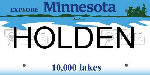 HOLDEN Minnesota License Plate