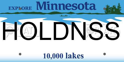 HOLDNSS Minnesota License Plate