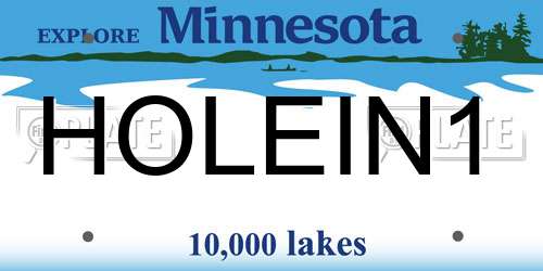HOLEIN1 Minnesota License Plate