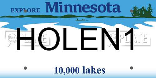 HOLEN1 Minnesota License Plate