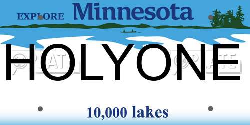 HOLYONE Minnesota License Plate