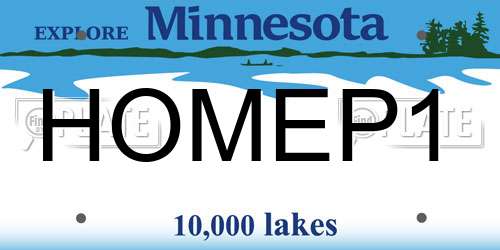 HOMEP1 Minnesota License Plate
