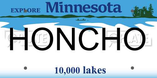 HONCHO Minnesota License Plate