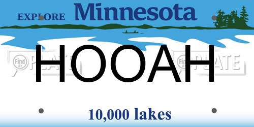 HOOAH Minnesota License Plate