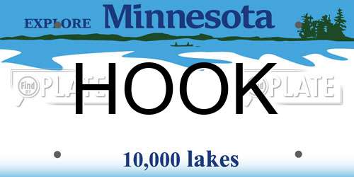 HOOK Minnesota License Plate